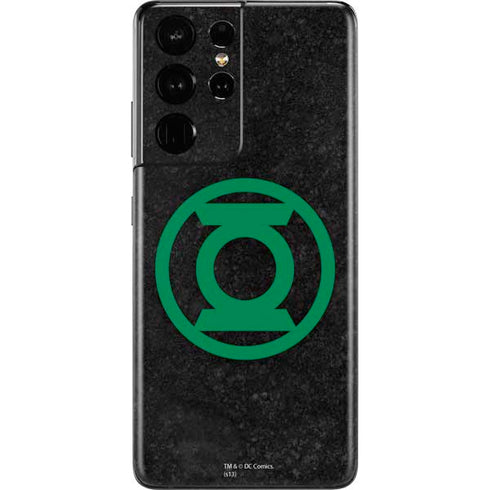 DC Comics Green Lantern Logo Black Background Galaxy S21 Ultra 5G Skin